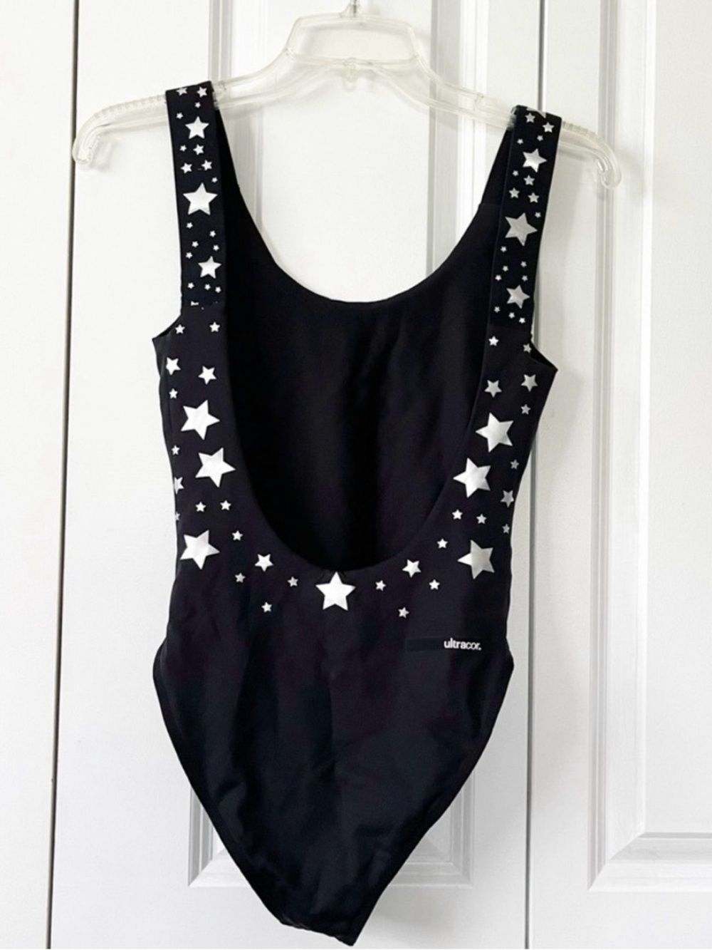 Ultracor Black Silver Star one-piece low back swimsuit - Picture 6 of 8